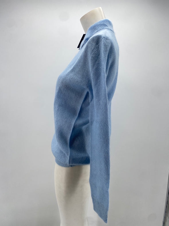 Pull mohair bleu ciel