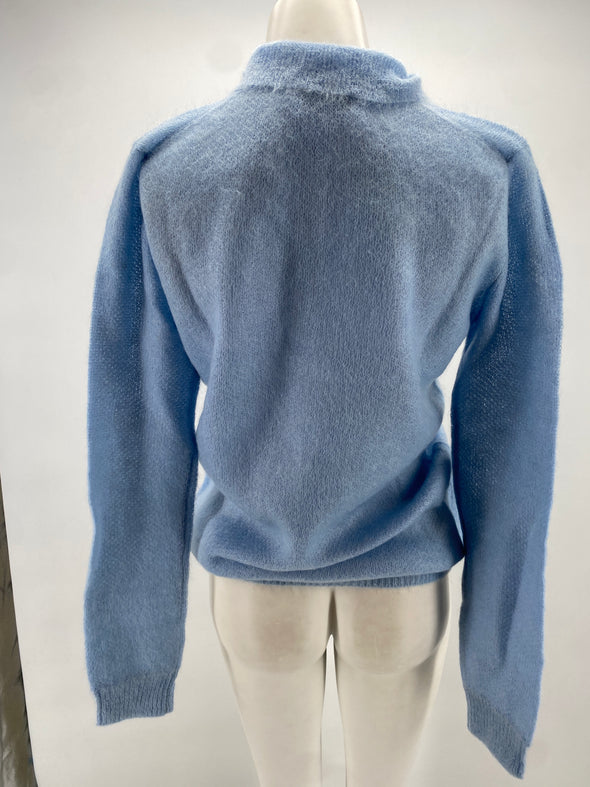 Pull mohair bleu ciel