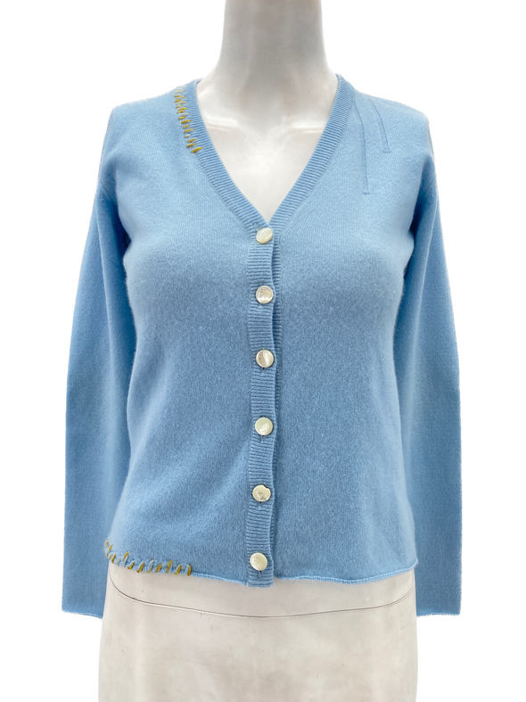 Cardigan bleu ciel