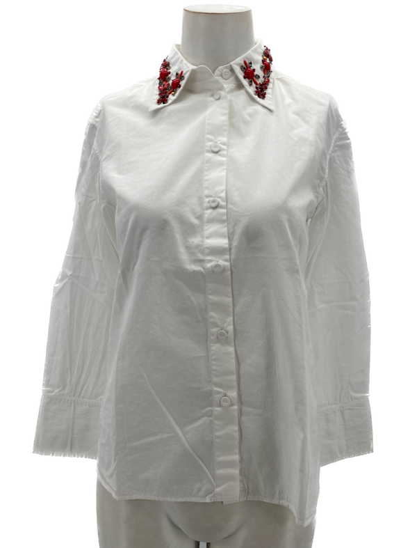 Chemise en coton prada col bijoux