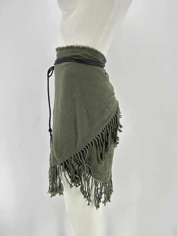 Jupe asymétrique kaki