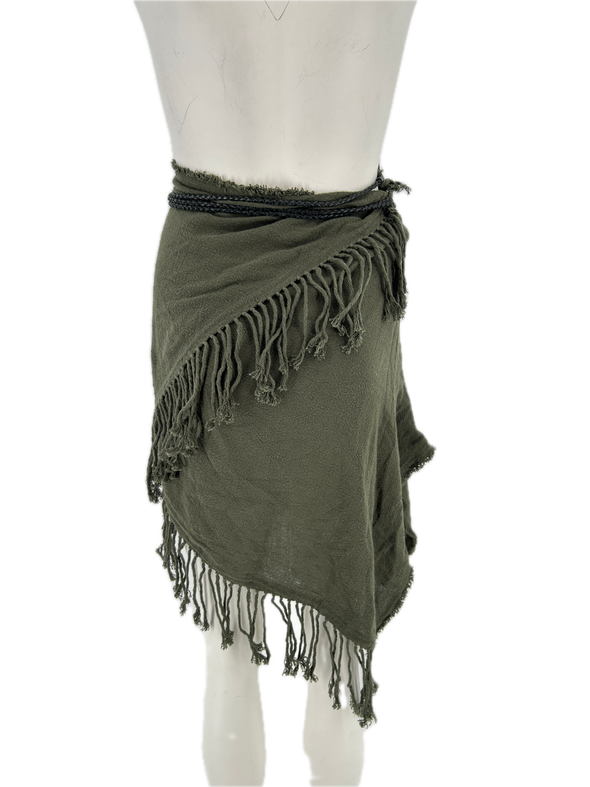 Jupe asymétrique kaki