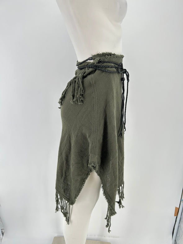 Jupe asymétrique kaki
