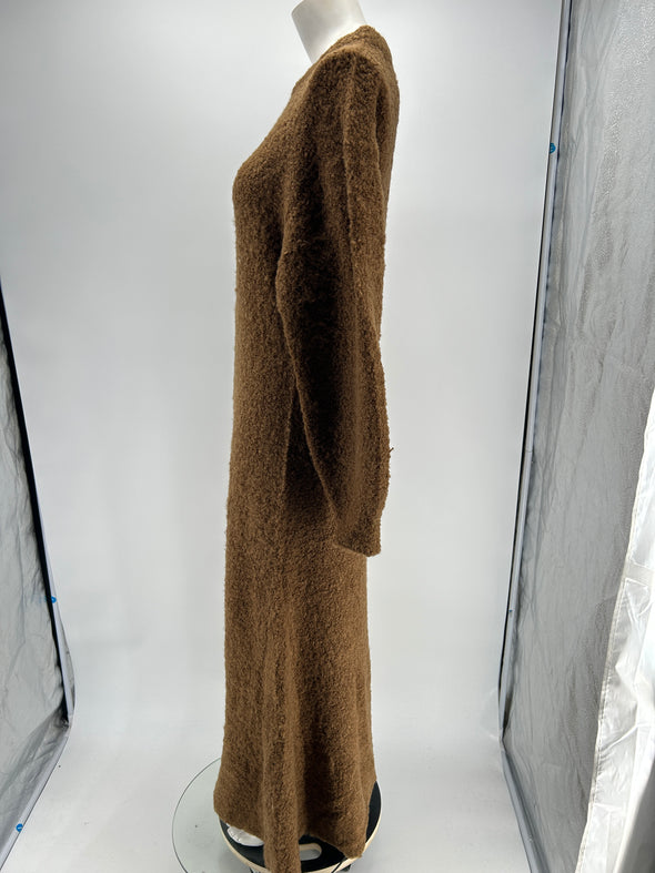 Robe longue marron