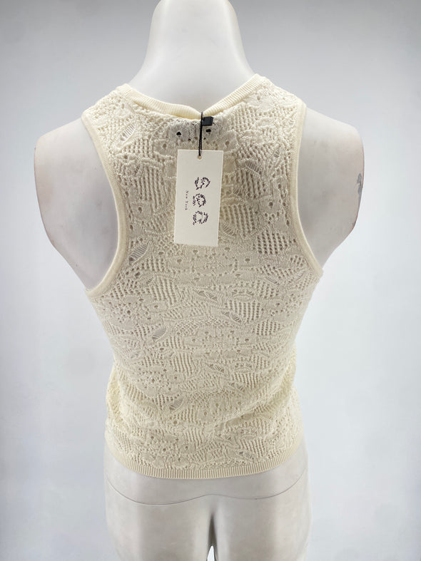 Top blanc en crochet
