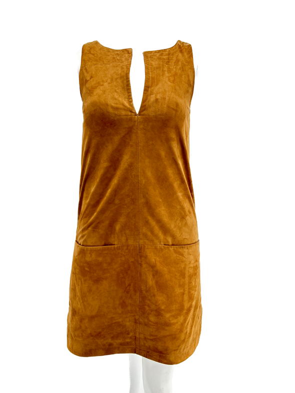 Robe en daim camel