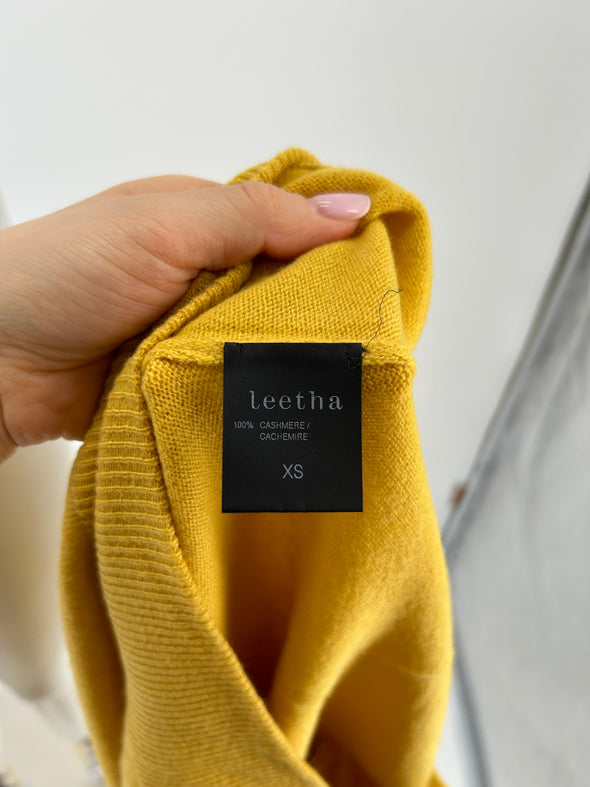 Pull en cachemire jaune