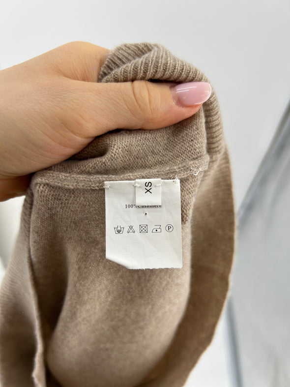 Pull en cachemire beige