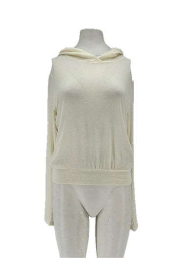 Pull à capuche crème