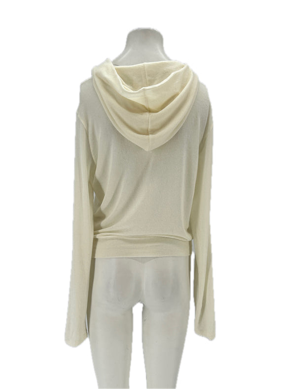 Pull à capuche crème