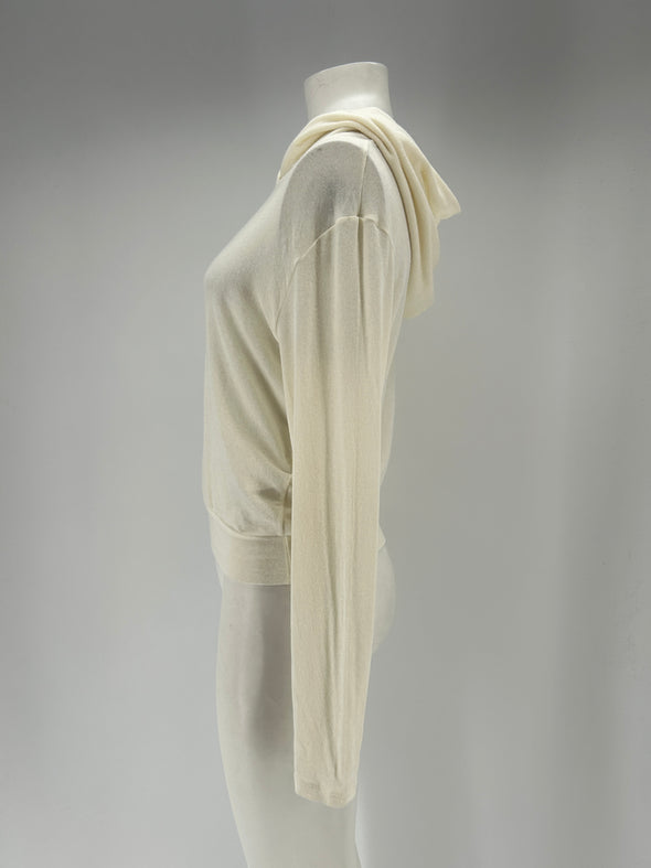 Pull à capuche crème