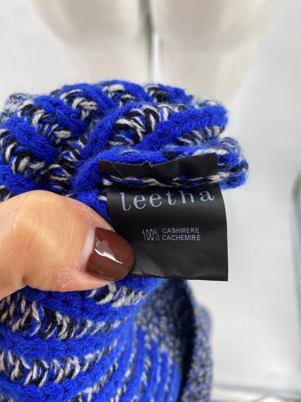 Pull en maille bleu