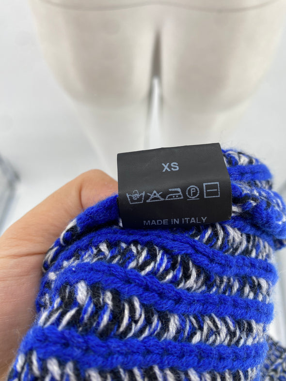 Pull en maille bleu