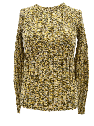 Pull en maille jaune