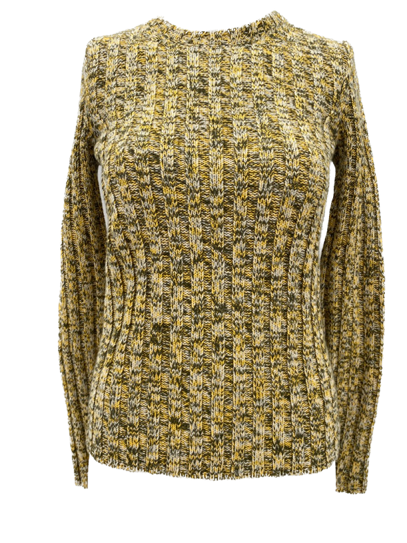 Pull en maille jaune