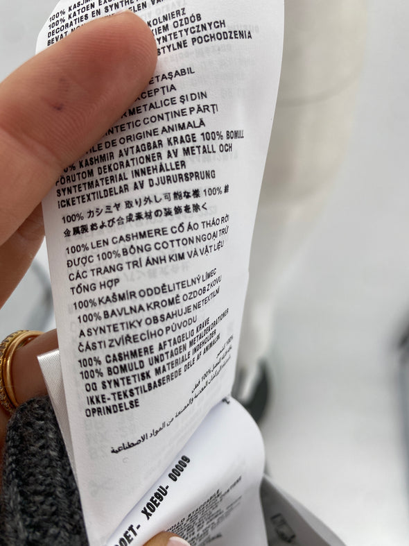 Top en cachemire gris