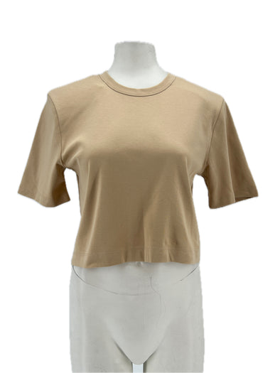 Tee-shirt crop beige