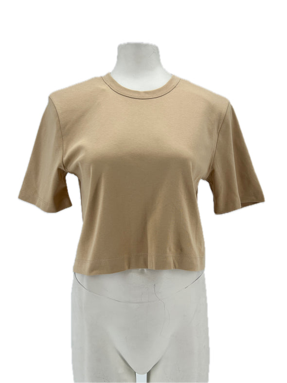 Tee-shirt crop beige