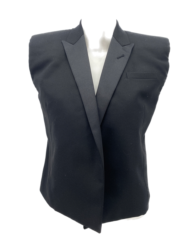 Veste courte sans manches noire