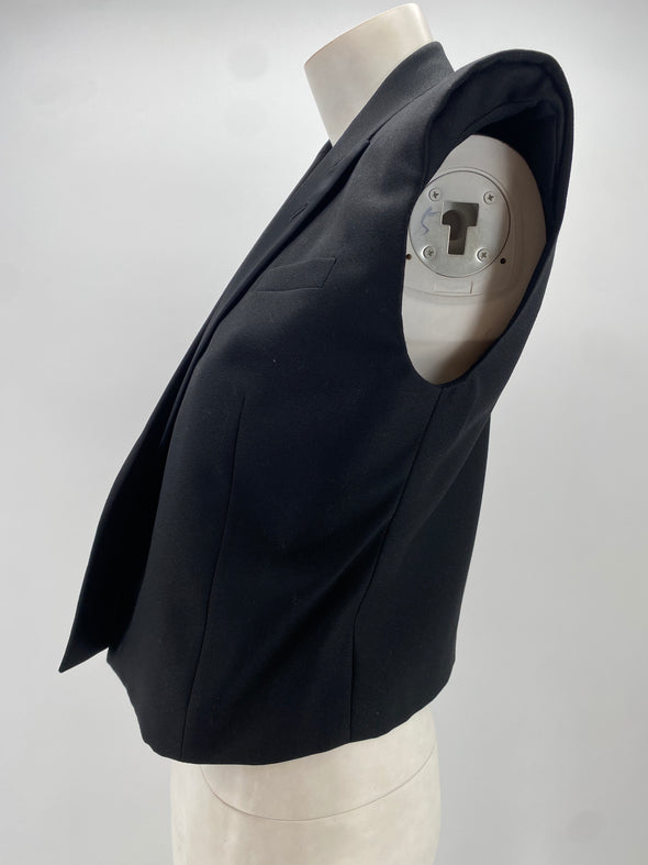 Veste courte sans manches noire