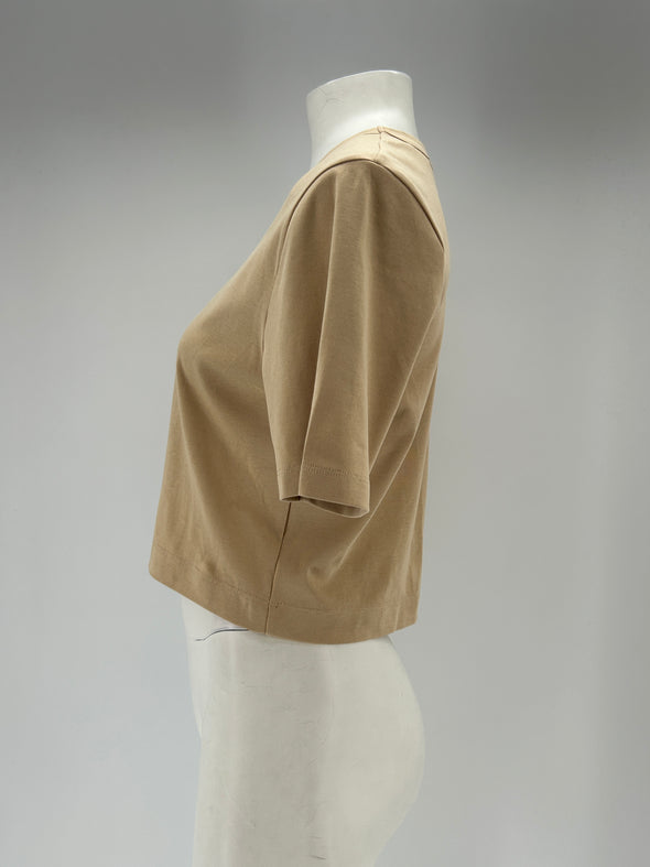 Tee-shirt crop beige