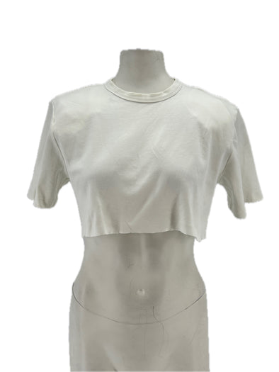 Tee-shirt crop blanc