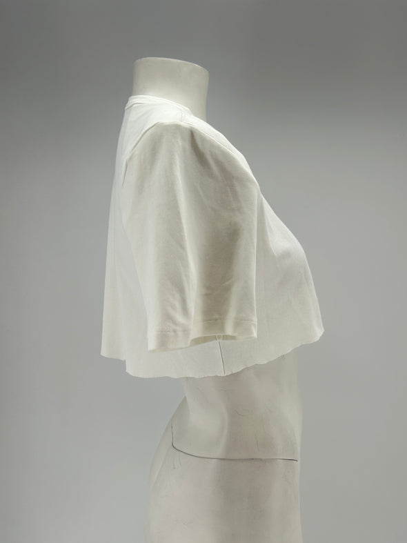 Tee-shirt crop blanc