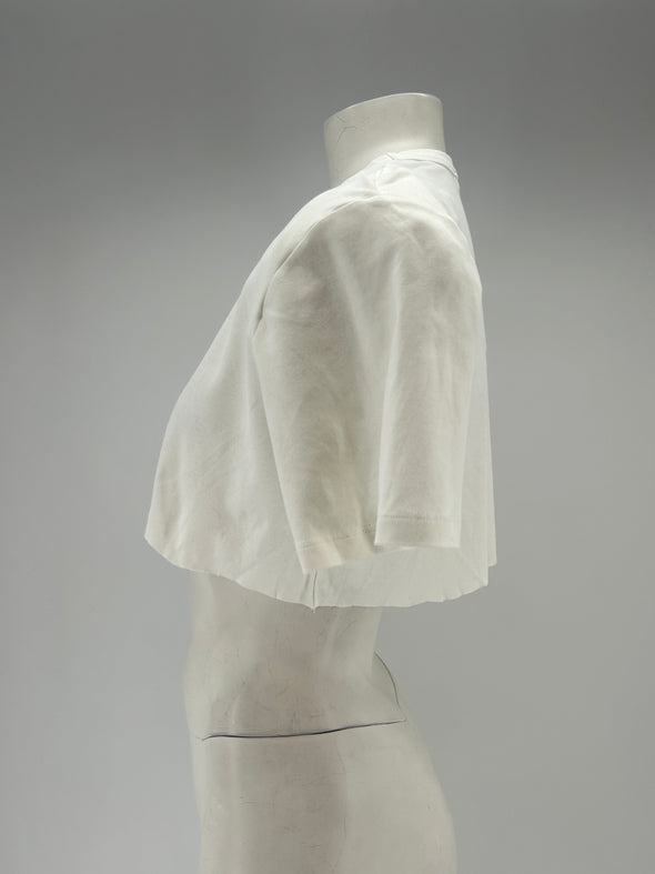 Tee-shirt crop blanc