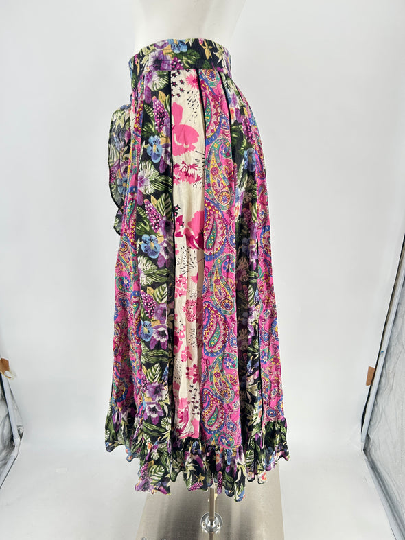 Jupe longue motif fleurie