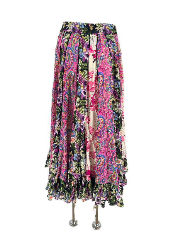 Jupe longue motif fleurie
