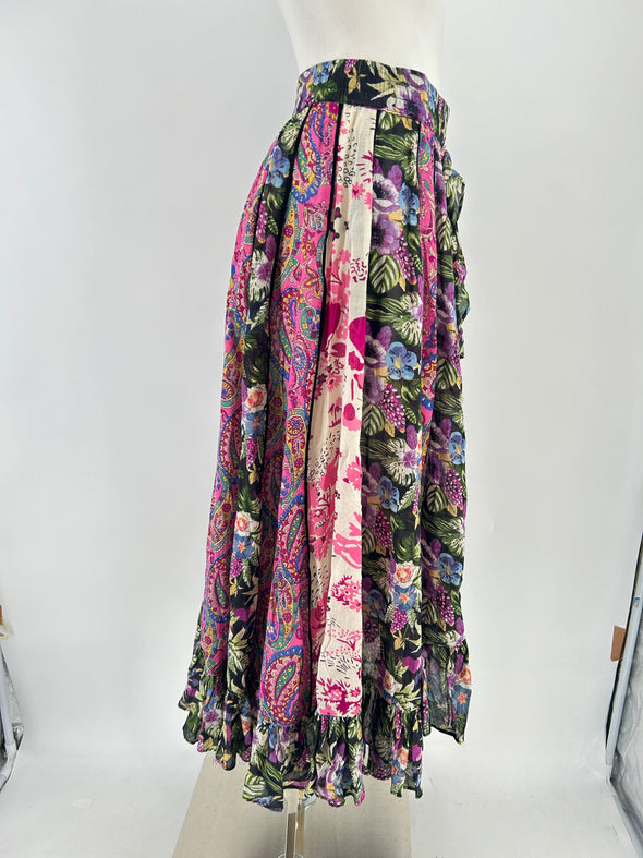 Jupe longue motif fleurie