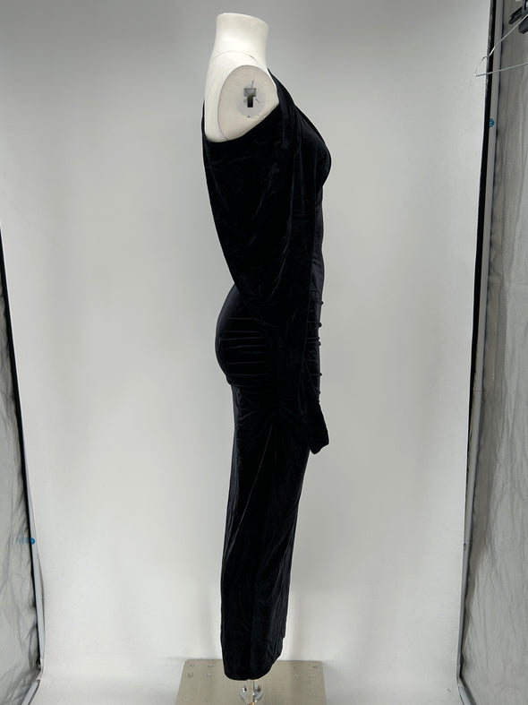 Robe en velours marine