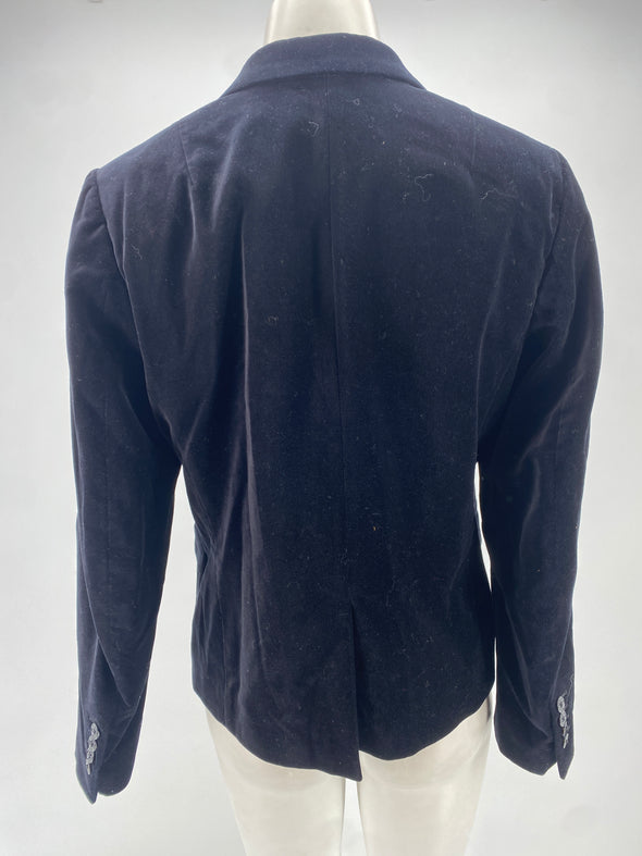 Veste en velours noir brodée