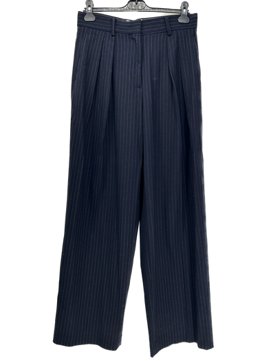 Pantalon rayé bleu marine