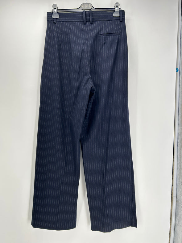 Pantalon rayé bleu marine