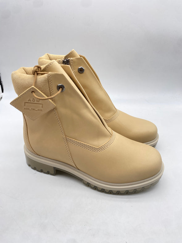 Boots en cuir beige