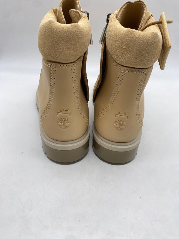 Boots en cuir beige