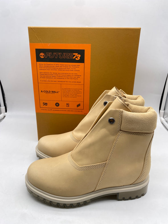 Boots en cuir beige