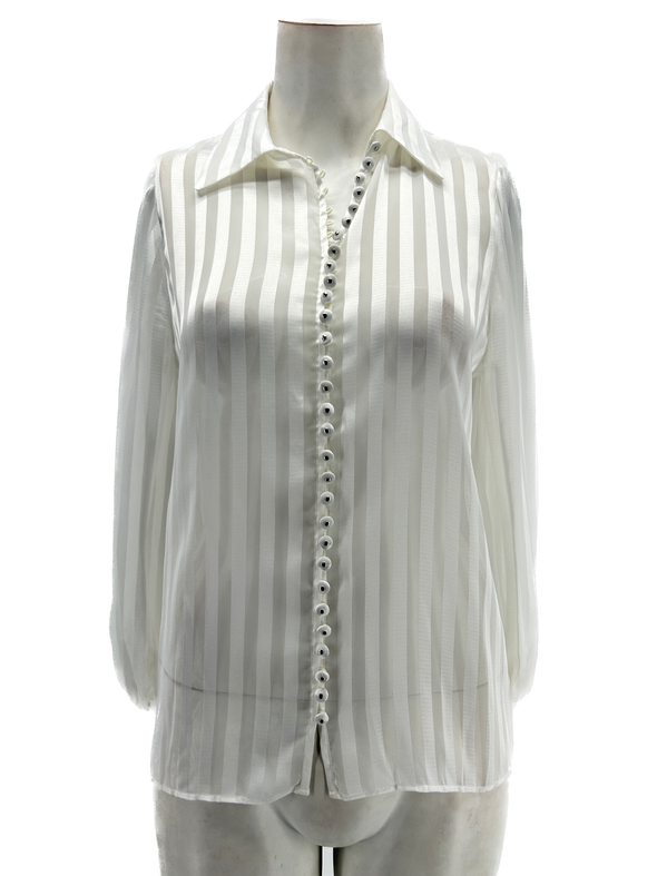 Blouse blanche transparente