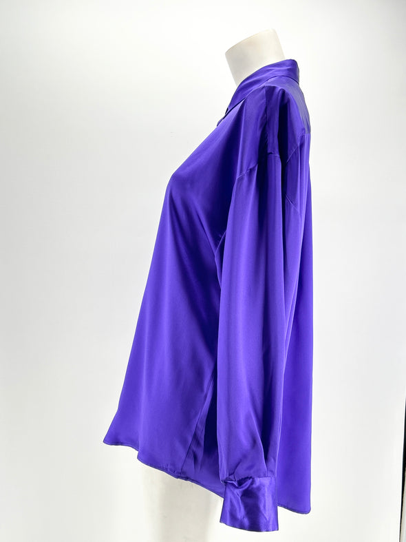 Chemise violette en soie