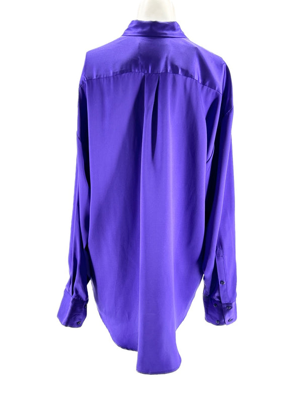 Chemise violette en soie