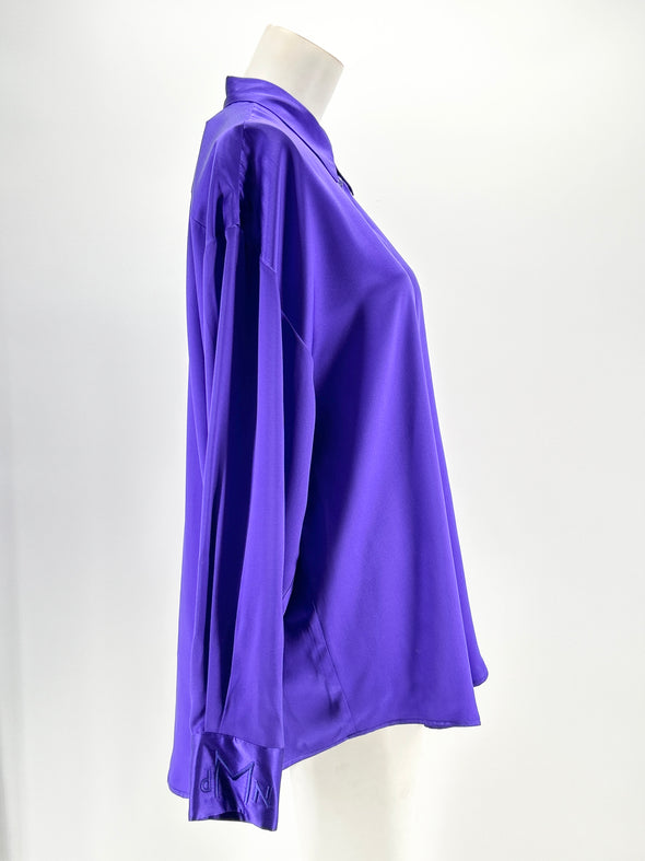 Chemise violette en soie