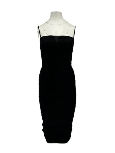 Robe plissée noire