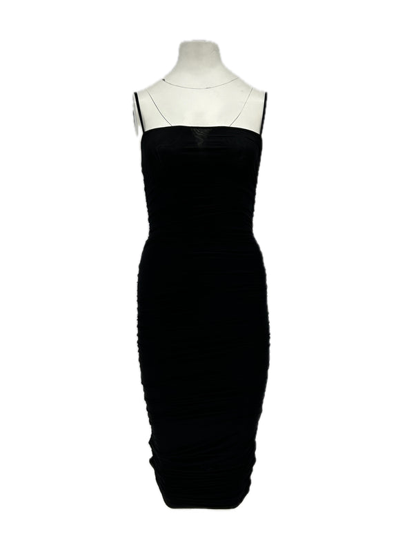 Robe plissée noire