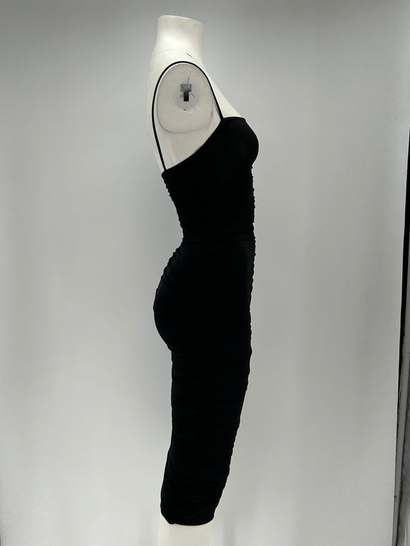 Robe plissée noire