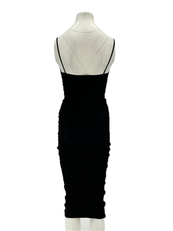 Robe plissée noire