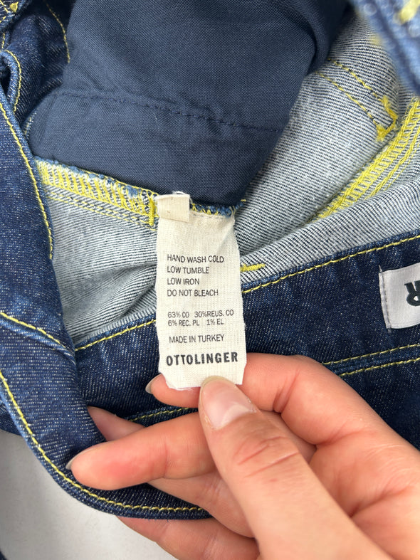 Jean bleu asymétrique