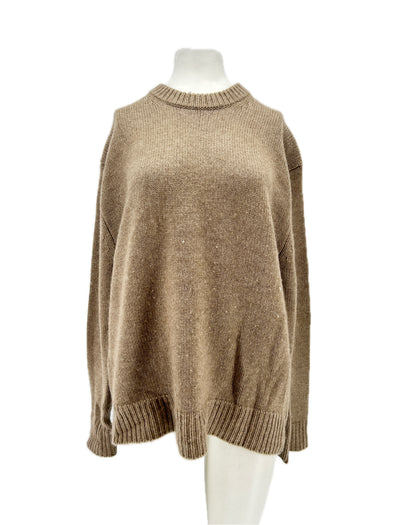 Pull en laine camel