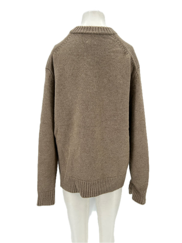 Pull en laine camel