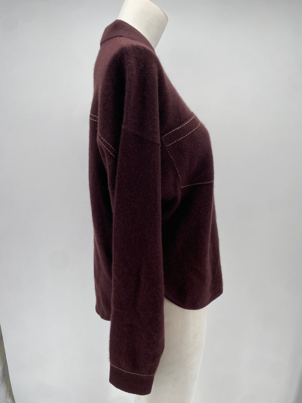 Pull en cachemire marron